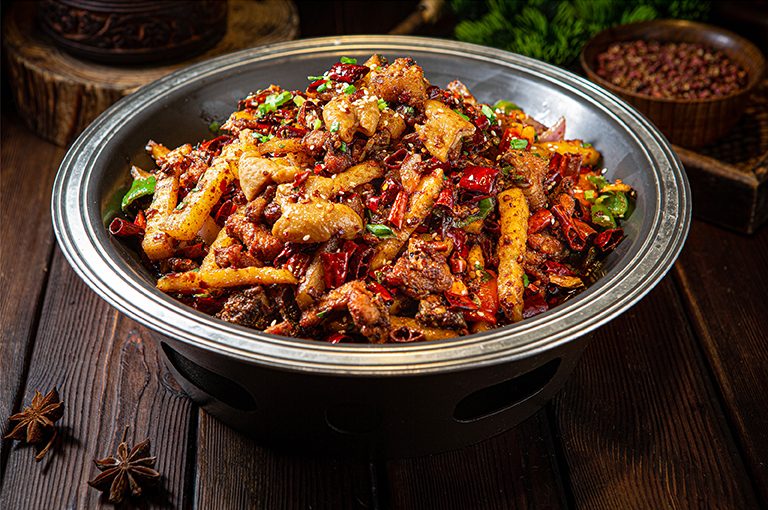 干锅肥肠鸡 干锅肥肠鸡
